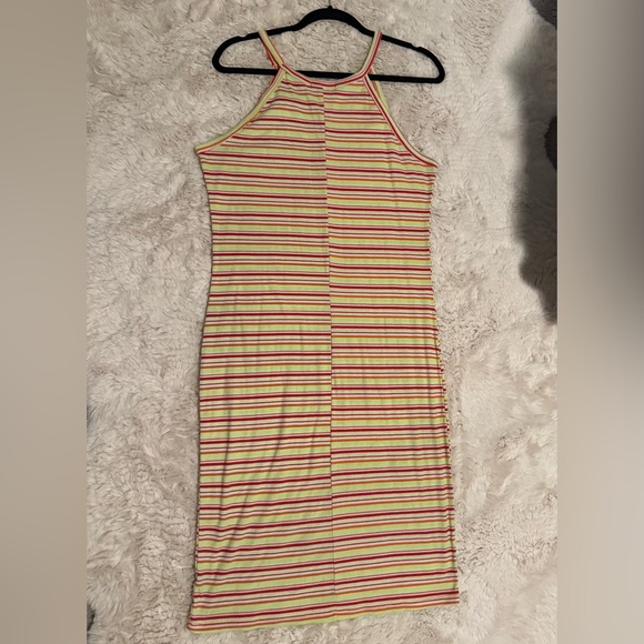 NWOT Striped Multicolor Sleeveless Summer Dress - Picture 4 of 5